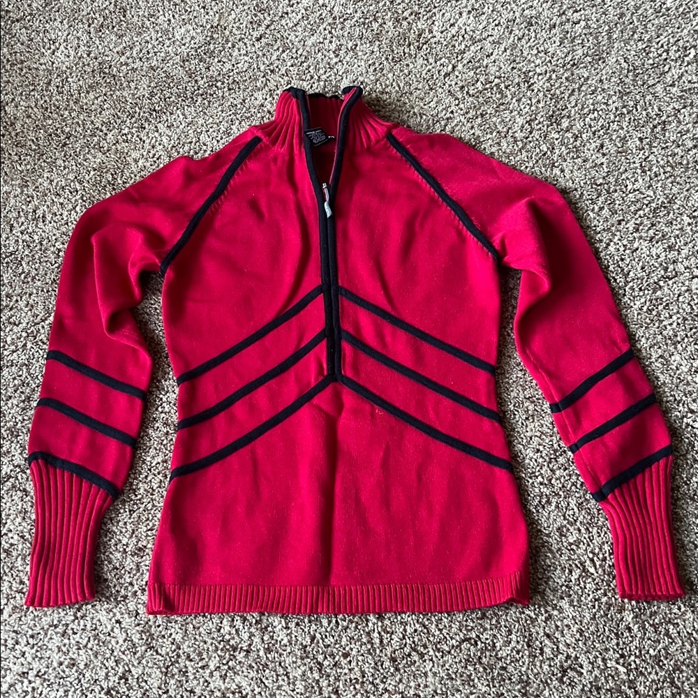 Athleta Red and Black Women's Sweater